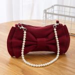 Women'S Fashion Big Bow Pearl Tote Bag - Image 2