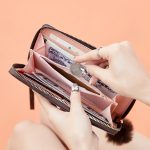 Wholesale Women Fashion Circle Heart Star Four-Leaf Clover Printing Ball Decoration Multi-Card Slot Long Coin Purse - Image 2