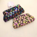 Women Fashion Creative Sequin Geometric Pattern Long Coin Purse - Image 3