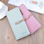 Women Fashion Multi-Card Zipper Long Sleeve PU Purses - Image 3