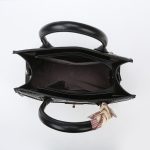 Wholesale Women Fashion Casual Solid Color Crocodile Pattern Large Capacity Silk Scarf Handbag Three-Piece Bag Set - Image 5