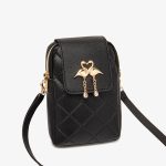 Women Fashion Rhombic Embossed Swan Decoration Rectangular Purses - Image 2