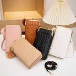 Women Fashion Rectangular Stitch Hair Ball Pendant Purses - Image 2