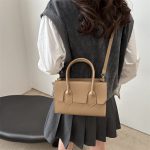 Wholesale Women Fashion Casual Simple Solid Color Handbag - Image 5