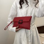 Wholesale Fashion Simple Casual Solid Color Flap Clutch Bag - Image 3