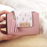 Leaf Women Clutch Tassel Pendant Wallet - Image 2