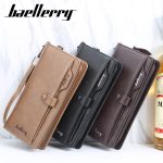 Retro Business Men Wallet Large Capacity Multifunctional Zipper Mobile Phone Bag Clutch Bag - Image 3
