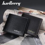 Men Wallet Soft Leather Lychee Pattern Wallet Short Wallet