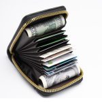 Women Fashion Solid Color Litchi Pattern Card Holder Coin Wallet - Image 4