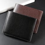 Men Fashion Casual Solid Color Pu Leather Multi-Function Wallet