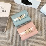 Women Fashion Casual Solid Color Bowknot Coin Wallet - Image 3
