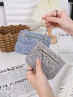Women Fashion Solid Color Mini Card Holder Wallet - Image 3