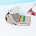 Women Basic Flower Pattern Buckle Zipper Design PU Wallet - Image 3