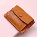 Women Basic Buckle Design Multilayer Solid Color PU Wallet - Image 3