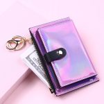 Women Basic Laser Folding Buckle Design PU Wallet - Image 4