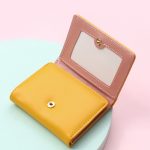 Women Basic Cute Dinosaur Pattern Folding Buckle Design PU Wallet - Image 3