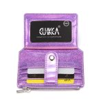 Women Fashion Laser Pu Card Holder Heart Embroidery Zipper Buckle Wallet - Image 4