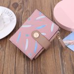 Women'S Fashion Leaf Floral Pattern Buckle Zipper Wallet - Image 4