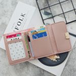 Women Fashion Personality Small Lock Metal Buckle Ladies Short Wallet - Image 4