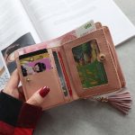 Women Fashion Cat Decoration Tassel Short Vertical Buckle Wallet - Image 4