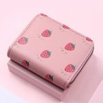 Women Fashion Strawberry Zipper Compact Wallet - Image 3