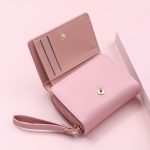 Women Fashion Embroidered Heart Tri-Fold Zipper Wallet - Image 3