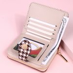Women Fashion Houndstooth Compact Wallet - Image 4
