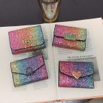 Women'S Fashion Sequin Tri-Fold Design Compact Wallet - Image 4