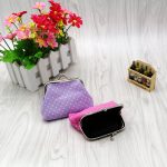 Women Fashion Dot Fabric Compact Clip Wallet - Image 4