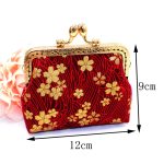Women Fashion Zipper Buckle Fabric Japanese Style Coin Clip Compact Wallet - Image 2