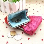 Women Fashion Solid Sequin Compact Wallet - Image 4