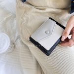 Women Fashion Color Block Flap Zipper Mini Wallet - Image 3