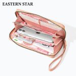 Women Fashion Simple Solid Color Multi-Function Long Wallet - Image 4