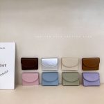Women Fashion Simple Solid Color Flap Mini Wallet - Image 4