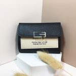 Women Minimalist Trifold Flap Mini Wallet Card - Image 3