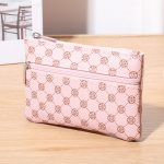 Women Fashion Double Zipper Old Flower Mini Wallet - Image 3