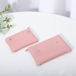 Women Fashion Solid Color Double Layer Zipper PU Detachable Wallet - Image 3