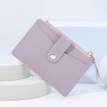 Women Fashionable Simple Multi-Card Zipper PU Wallet - Image 4