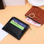 Wholesale Women Simple Solid Color Square Zipper Mini Wallet - Image 4