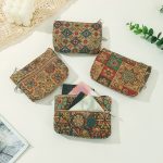 Women Fashion Vintage Ethnic Style Printed Zipper Mini Wallet - Image 4
