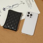 Women Fashion Rhombic PU Square Zipper Wallet - Image 4