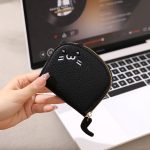 Women Cartoon Litchi Pattern Cat Zipper PU Wallet - Image 3