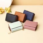 Wholesale Women Fashion Solid Color PU Mini Wallet - Image 4