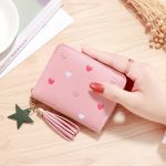 Wholesale Women Fashion Casual Heart Pattern PU Zipper Wallets - Image 4