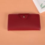 Wholesale Women Fashion Casual Solid Color Multi-Card Slot PU Zipper Two-Fold Wallets - Image 3