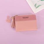 Wholesale Women Fashion Casual Color Matching PU Zipper Wallets - Image 3