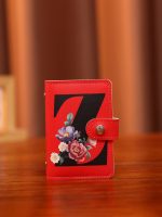 Women Fashion Letter Floral Element Printed Small Card Bag Wallets - Image 3