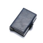 Wholesale Fashion Casual Pu Double Box Aluminum Alloy Automatic Elastic Card Metal Wallet - Image 2