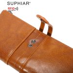 Wholesale Women Vintage Waxed Leather Rfid Anti-Magnetic Wallet - Image 5
