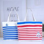 Wholesale Women Fashion Casual Printed Large Capacity Canvas Beach Bag - Image 4